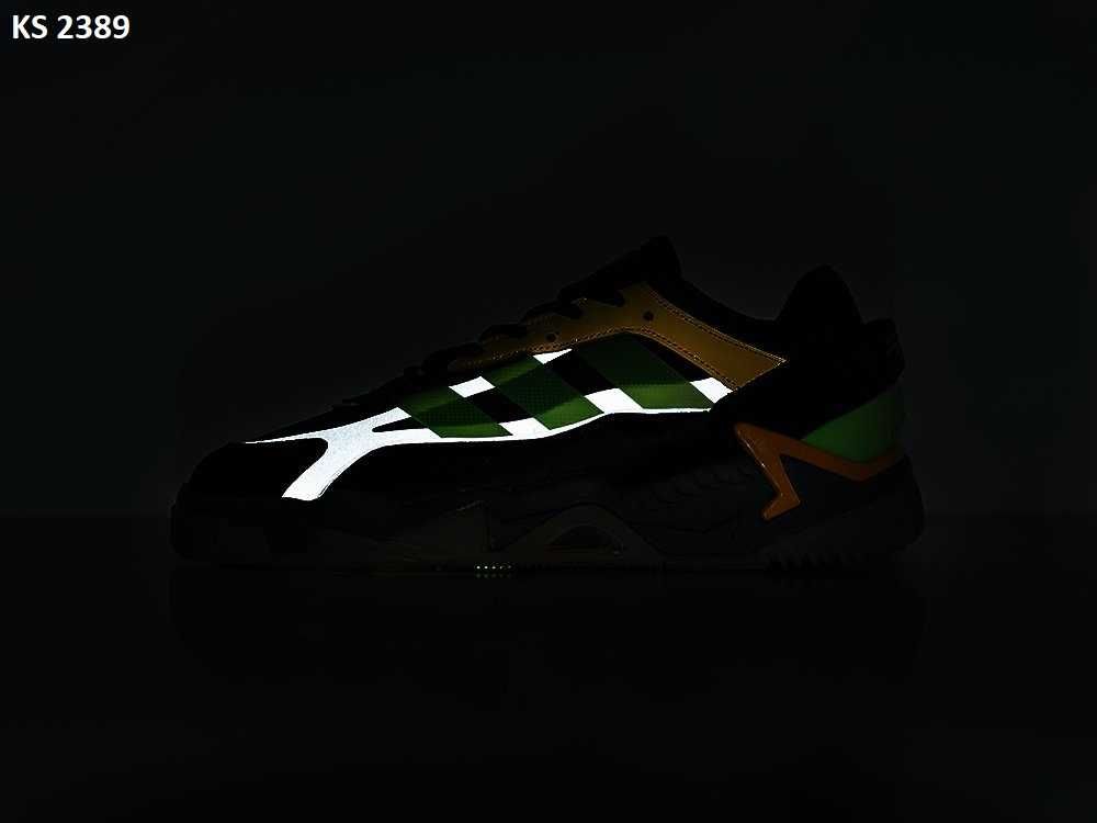 Кросівки Adidas Niteball II White Black Green. Арт: KS 2389