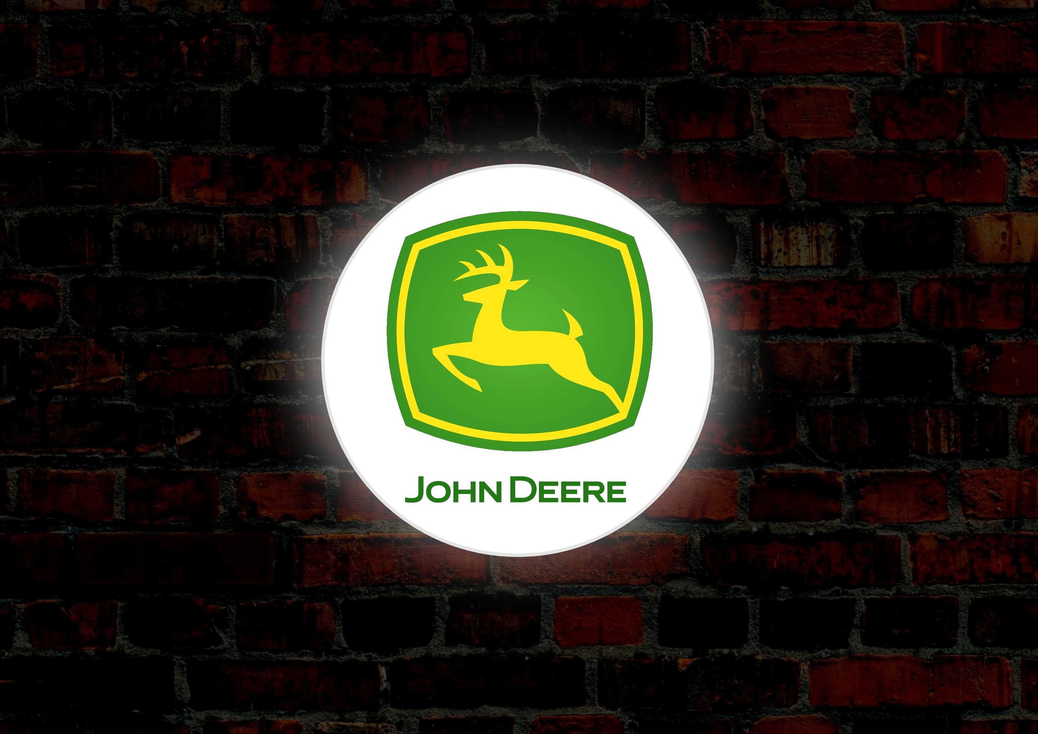 Podświetlana reklama JOHN DEERE, Logo świecące na ściane, PRODUCENT