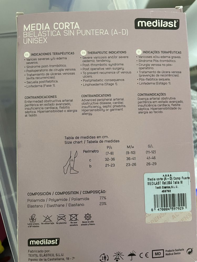 2 pares meias de compressão