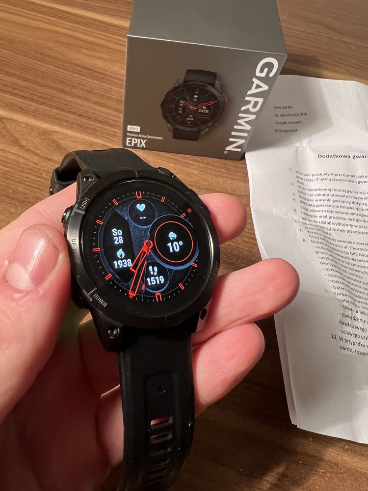 Zegarek Garmin Epix 2 Sapphire Tytan 47mm - najmocniejszy