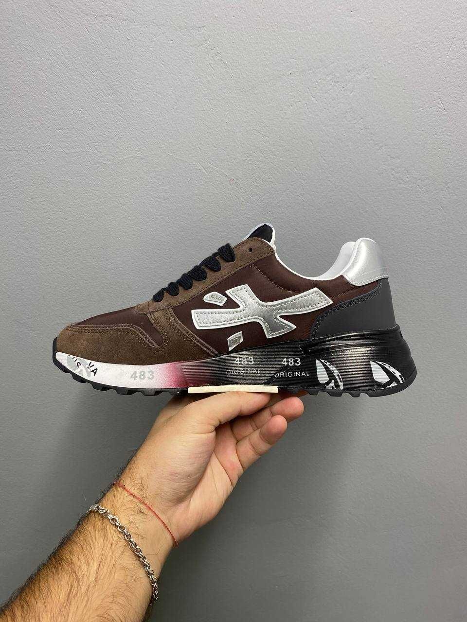 Кросівки Premiata Mick Black Brown / кроси Преміата Мік коричневі