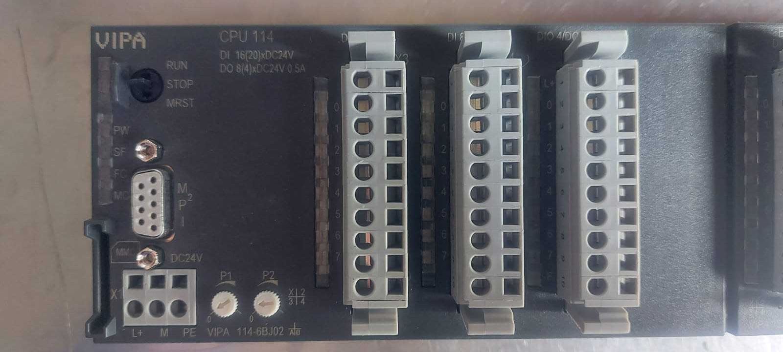 Sterownik PLC VIPA CPU 114-6BJ02 + moduły wej/wyjs EM123-4EJ01