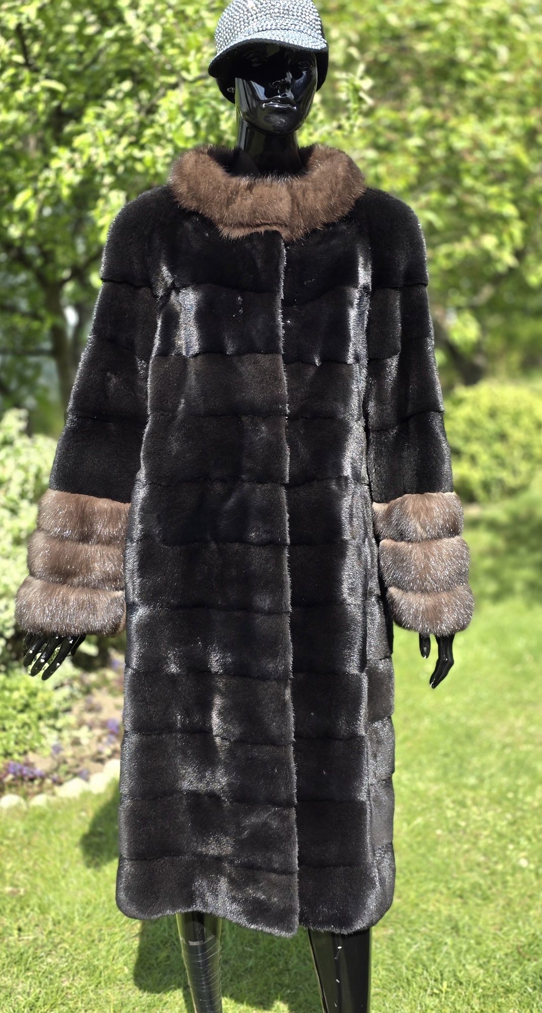 Норкова шуба норка Blackglama соболь 115 см Casiani