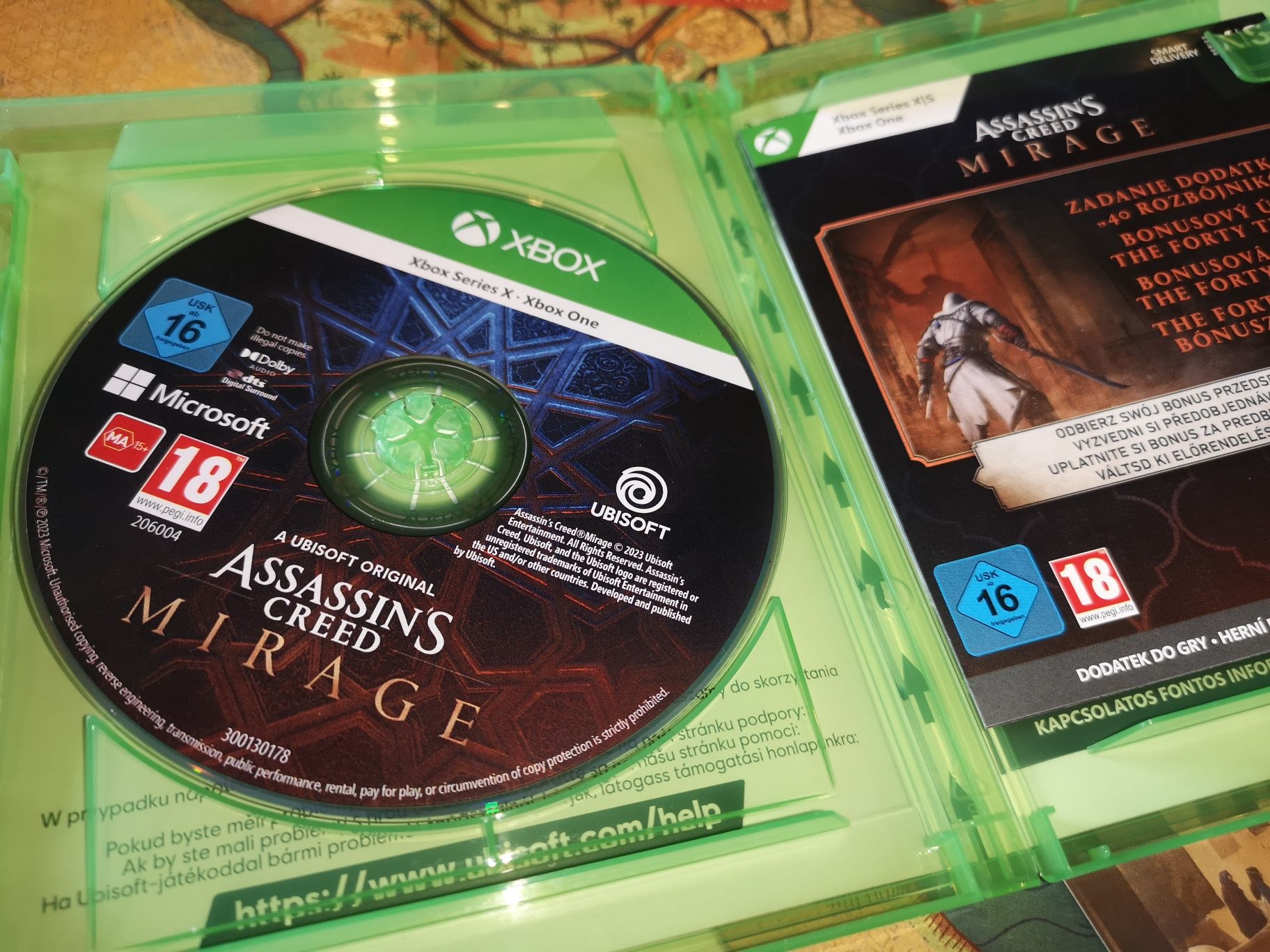 Assassins Creed Mirage LAUNCH XBOX ONE /SERIES X (+ mapa, pocztówki)