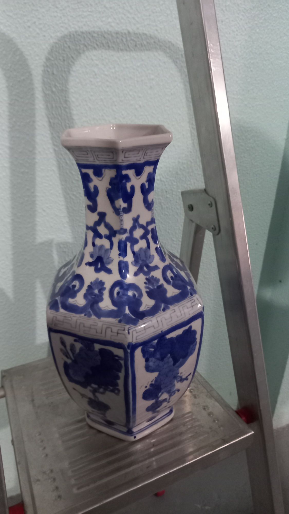 Jarrão porcelana chinesa azulão