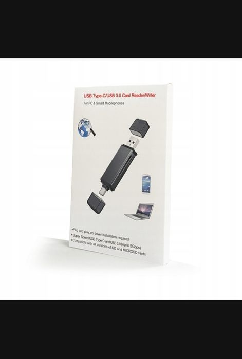 Czytnik Kart Pamięci SD USB 3.0 USB-C Adapter 4w1