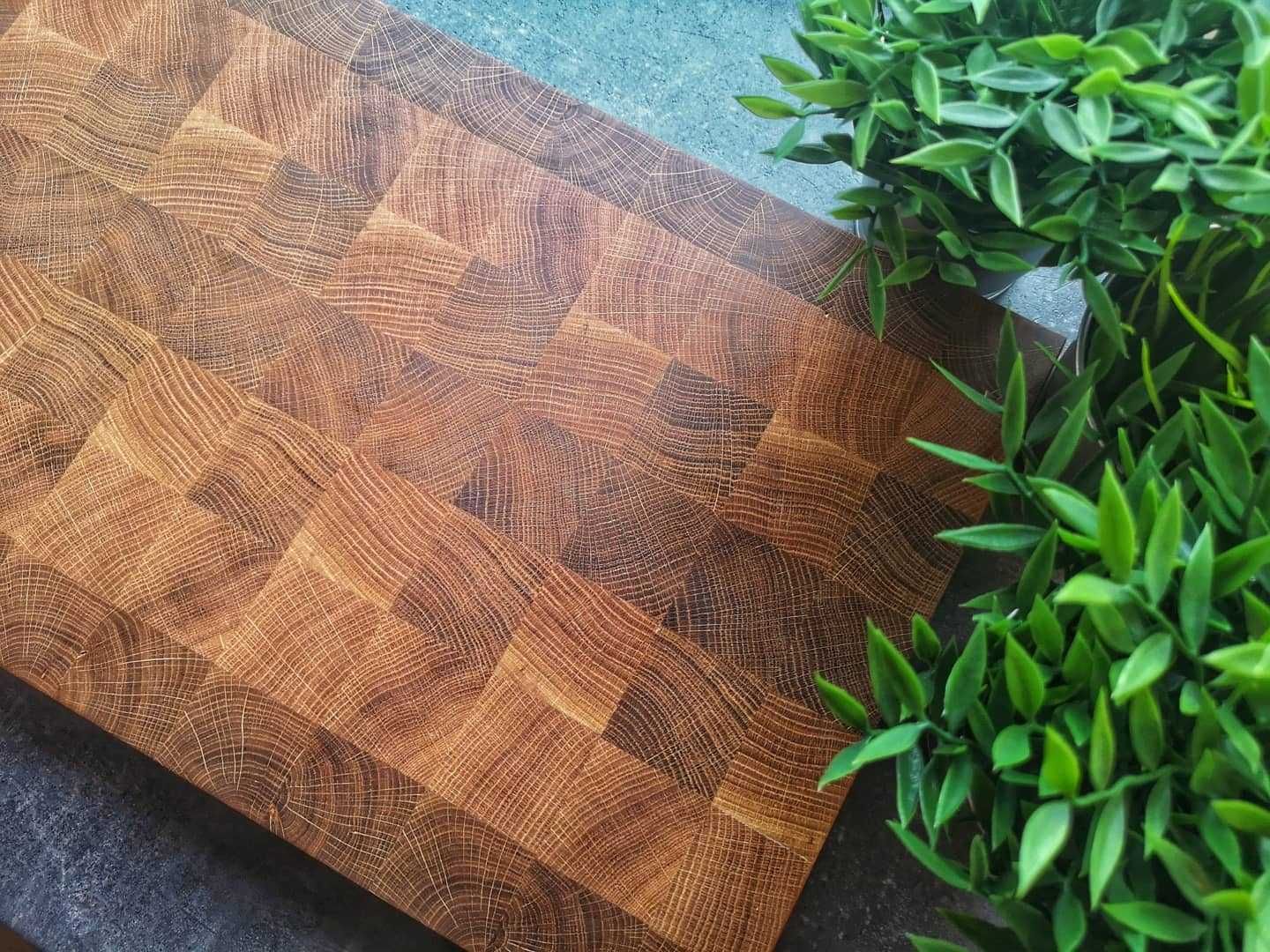 Deska do krojenia dębowa END-GRAIN 40 x 25