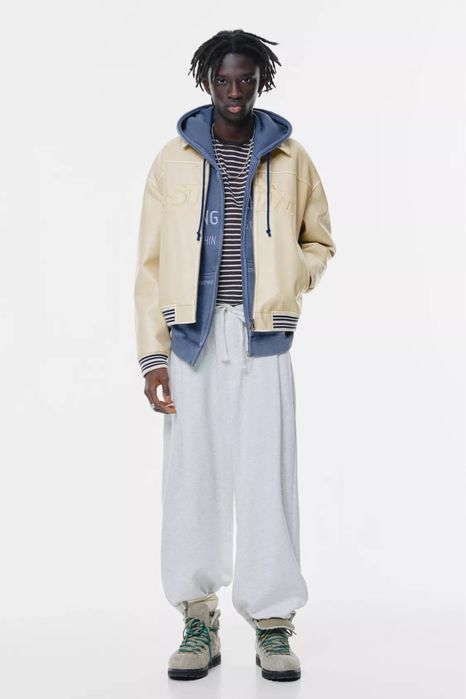 Куртка зі штучної шкіри з вишитим логотипом STWD s l