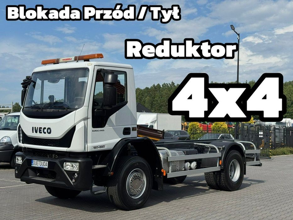 Iveco Eurocargo 150-280 Rama 550cm Napęd 4x4 Reduktor + Blokady  Do zabudowy Wywrotka Skrzynia Super Stan UNIKAT (nie Trakker)