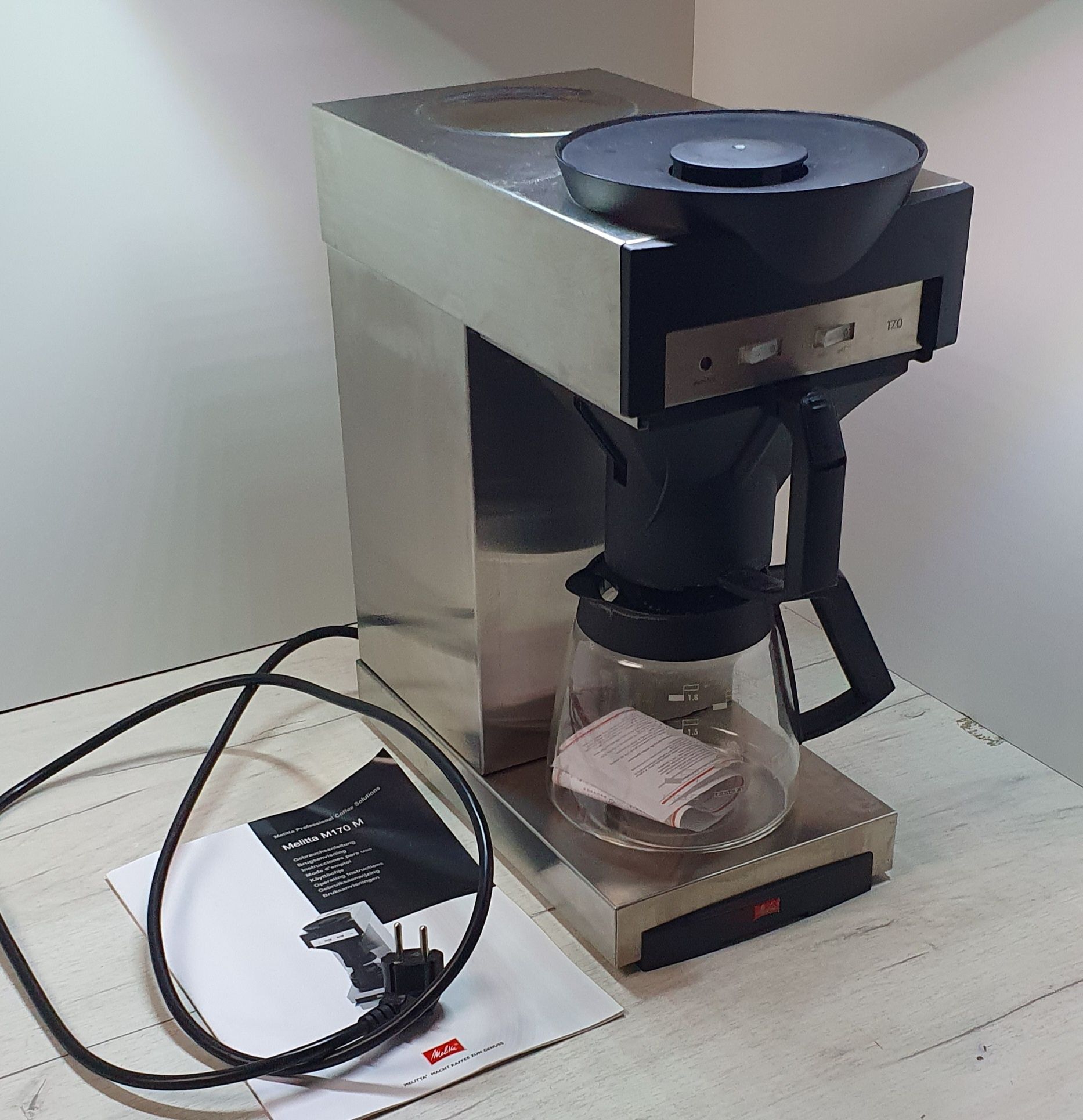 Melitta 170M przelewowy ekspres do kawy ze szklanym dzbankiem 1,8 L