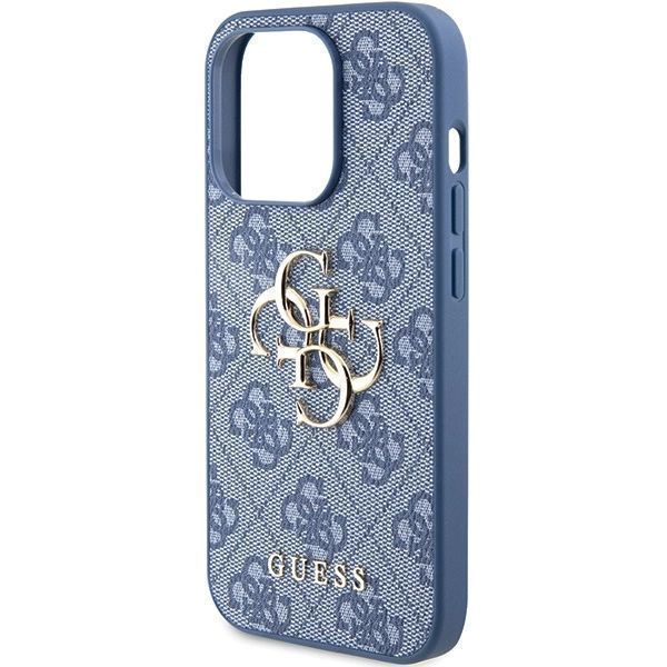 Etui Guess 4G Big Metal Logo Na Iphone 15 Pro - Niebieskie