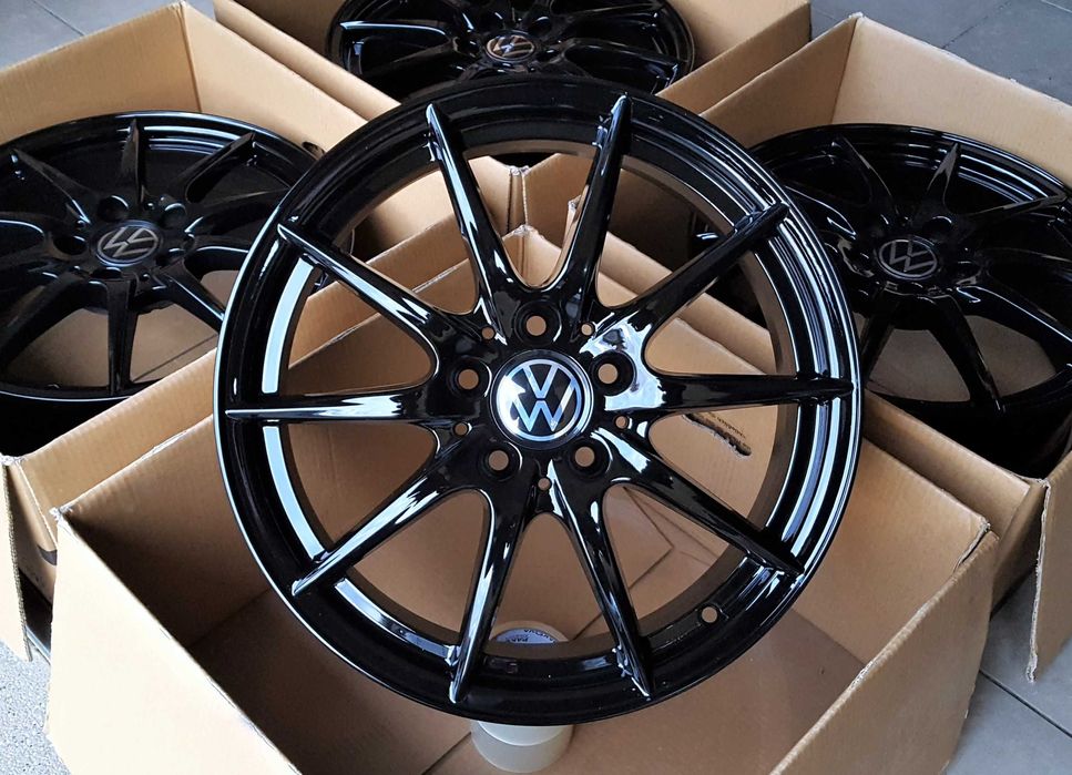 Alufelgi 17 5x112 VW Golf Passat Touran Jetta Caddy T-Roc Czarne 256#