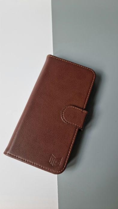 ETUI do IPhone 14 Pro SAUNPOT z klapka EKO skórą case portfel