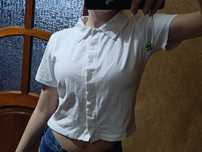 Теніска кроп топ рубашка с коротким рукавом size S