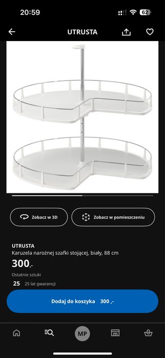 Karuzela do szafki narożnej Utrusta