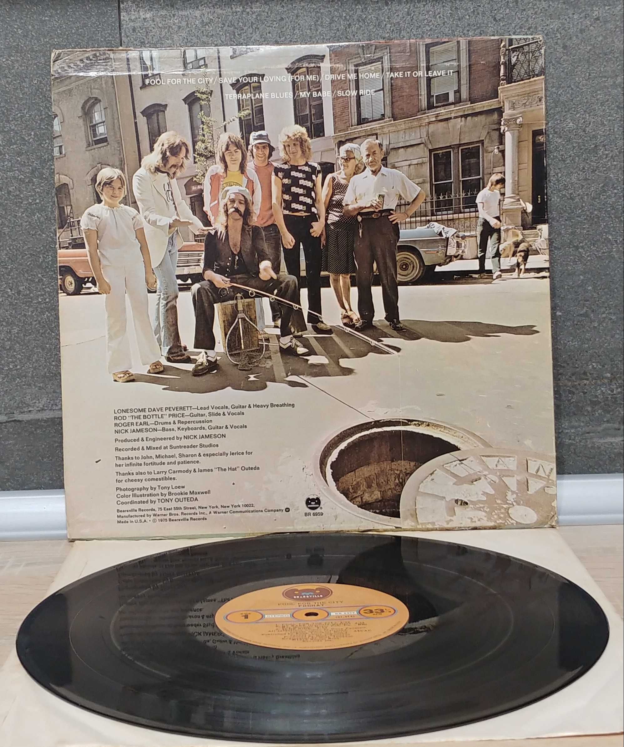 Foghat - Fool For The City. 1975r. EX. U.S.A . Płyta winylowa .1 press