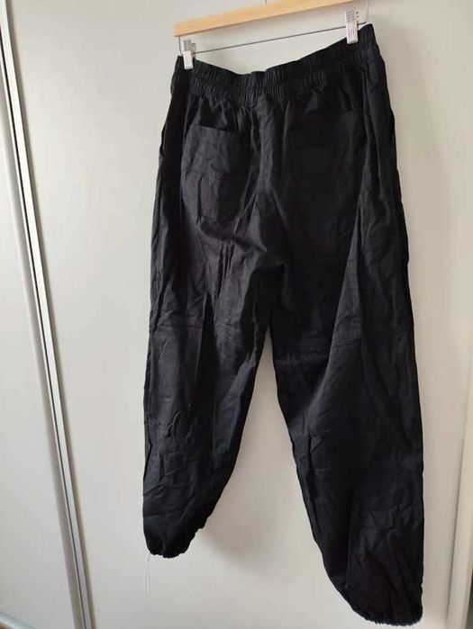 Reebok czarne spodnie bojówki baggy r M y2k
