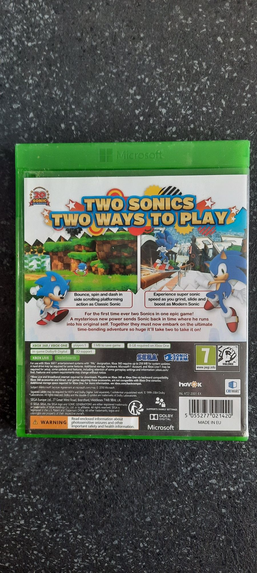 Sonic Generations xbox one, 360