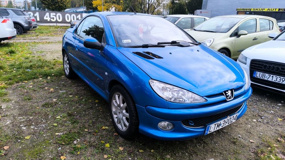 Peugeot 206cc 1.6 Benzyna Cabrio Skóra Długie Opłaty Gotowy Do Jazdy
