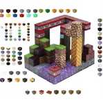Klocki magnetyczne bloki bloczki Minecraft 100 klocków i 2 ludziki