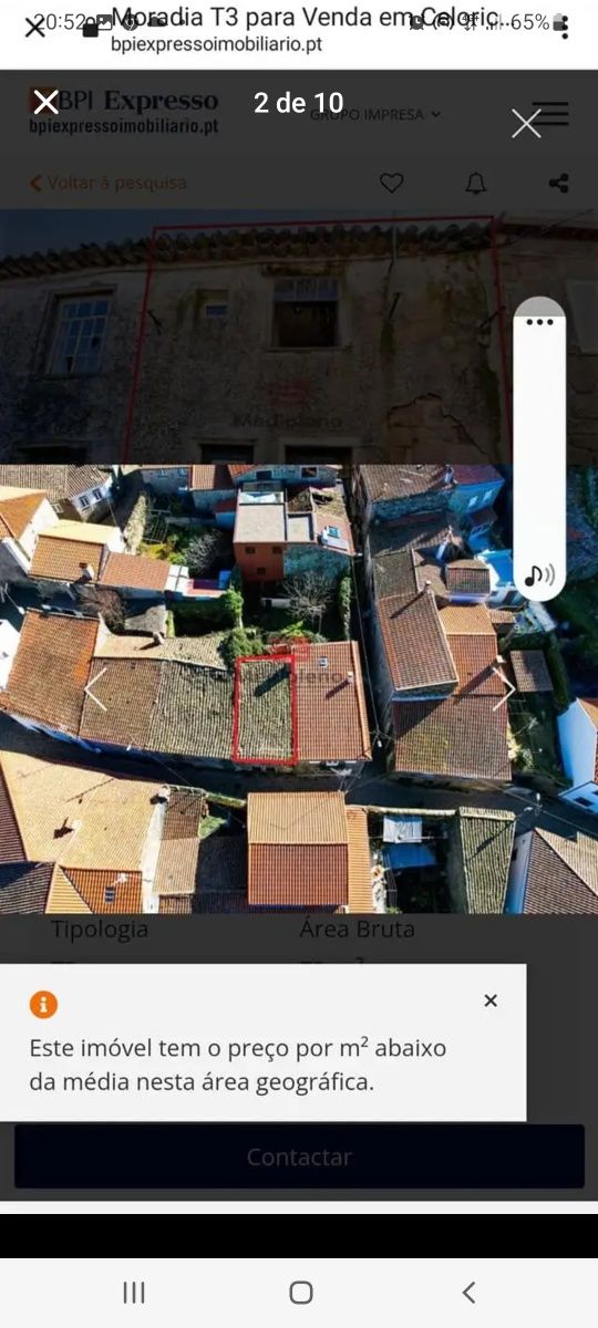 Vendo casa para reconstruir Celorico de da beira zona istorica