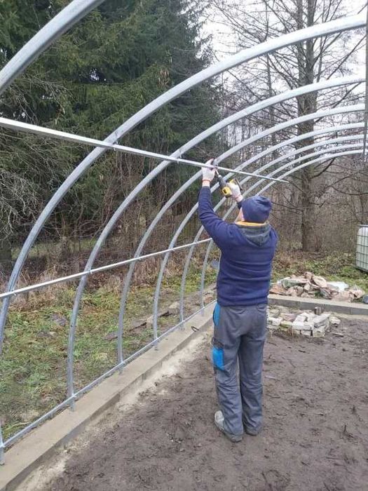 Теплиця промислова шириною 6м довжиною 6/8/10/12м.. труба 30Х30Х1.5мм