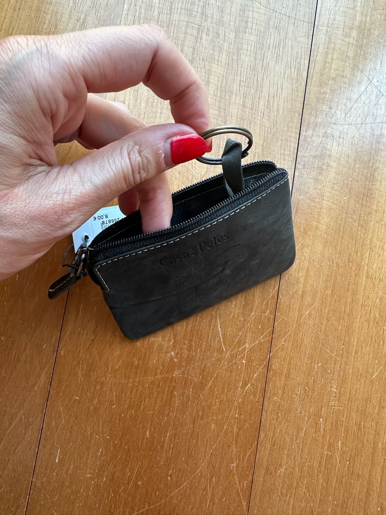 Porta-moedas e porta-chaves em pele Casa das Peles