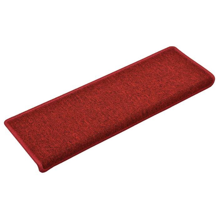 vidaXL Nakładki na schody, 15 szt., 65x21x4 cm, czerwone