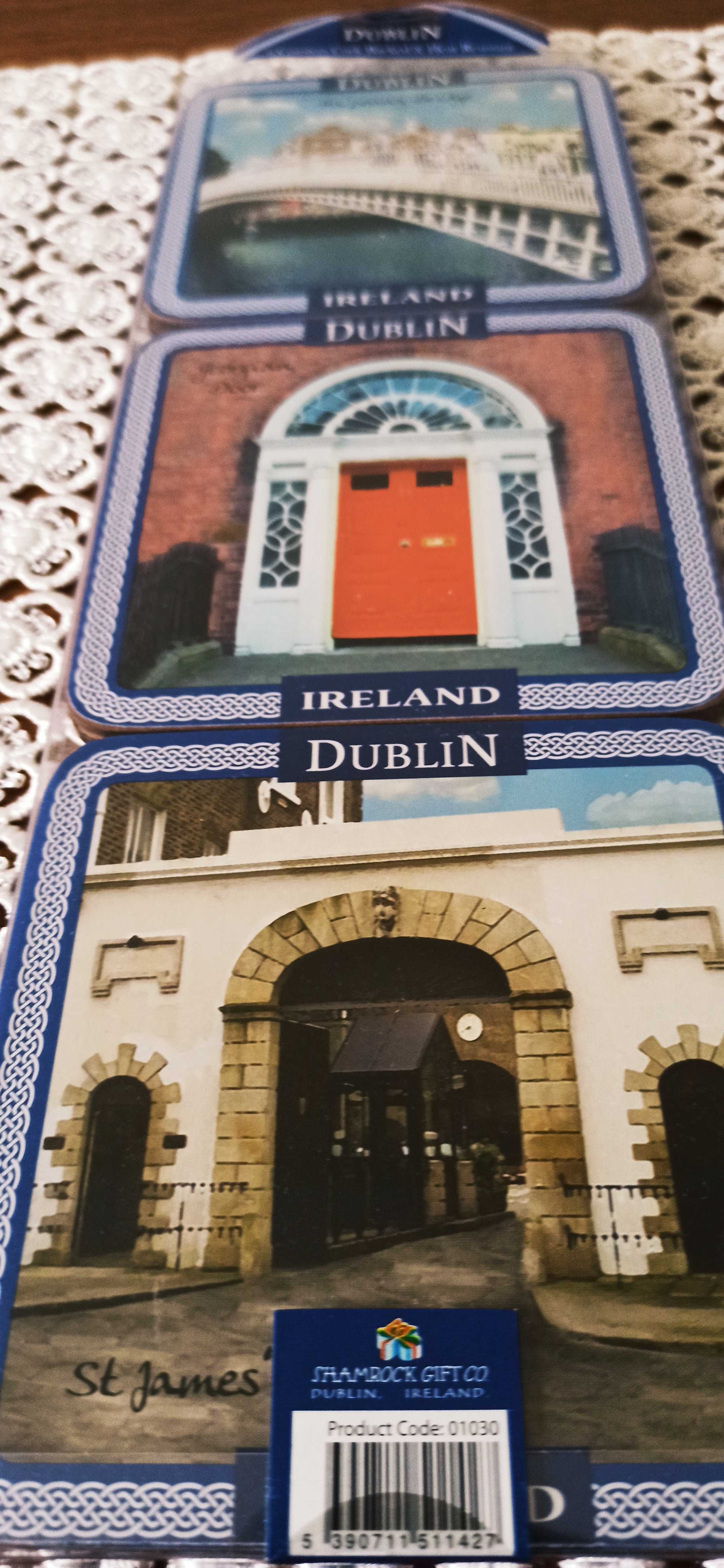 Nowy zestaw podkładki podstawki korkowe DUBLIN, Irlandia