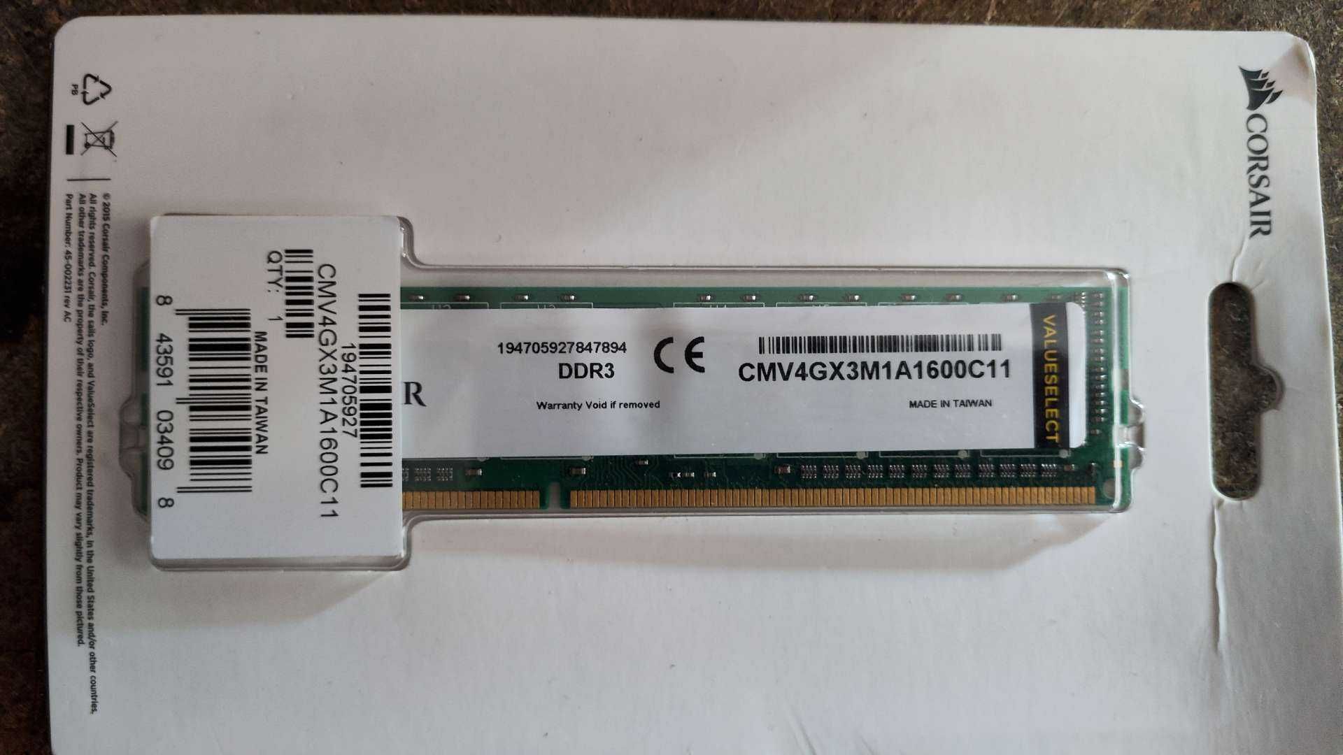 2 Memórias DDR3 4GB 1600MHz DDR3 CL11 Corsair / Kingston