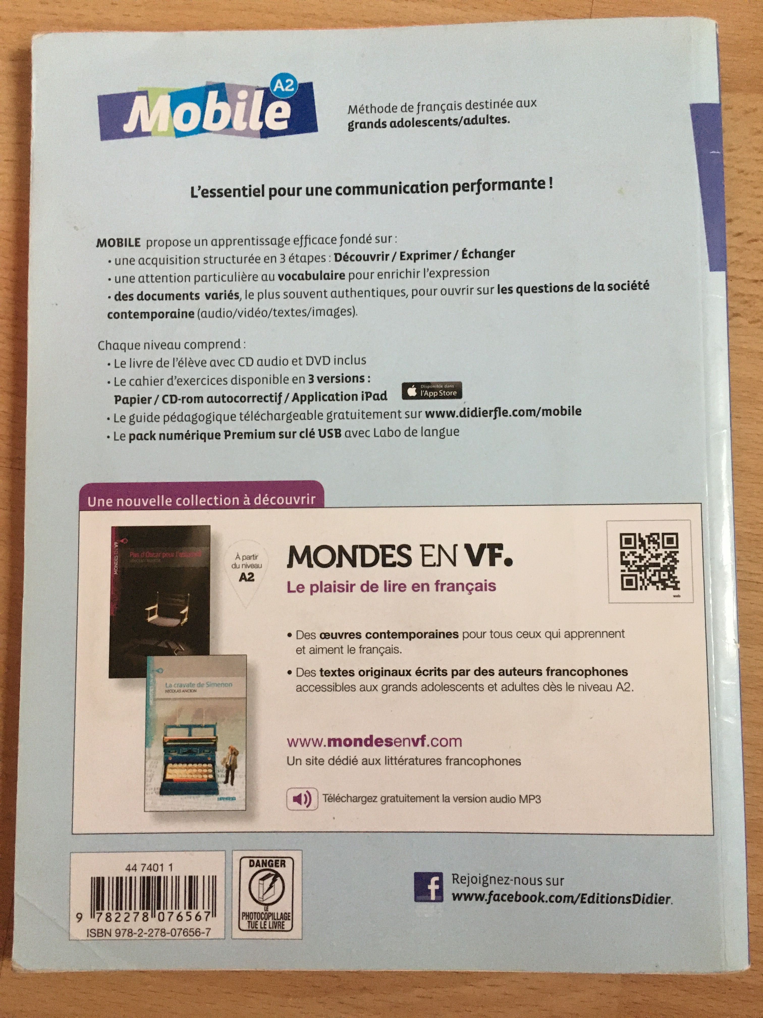 „Mobile 2” A2 +CD + DVD podręcznik do francuskiego