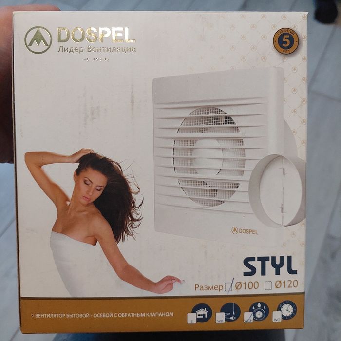 Витяжний вентилятор Dospel Styl 100 WCH-P (датчик вологості)
