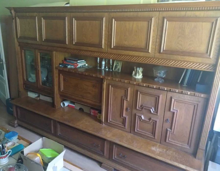 Meble dębowe salon - Stylowy Segment Dębowy 310x215x65