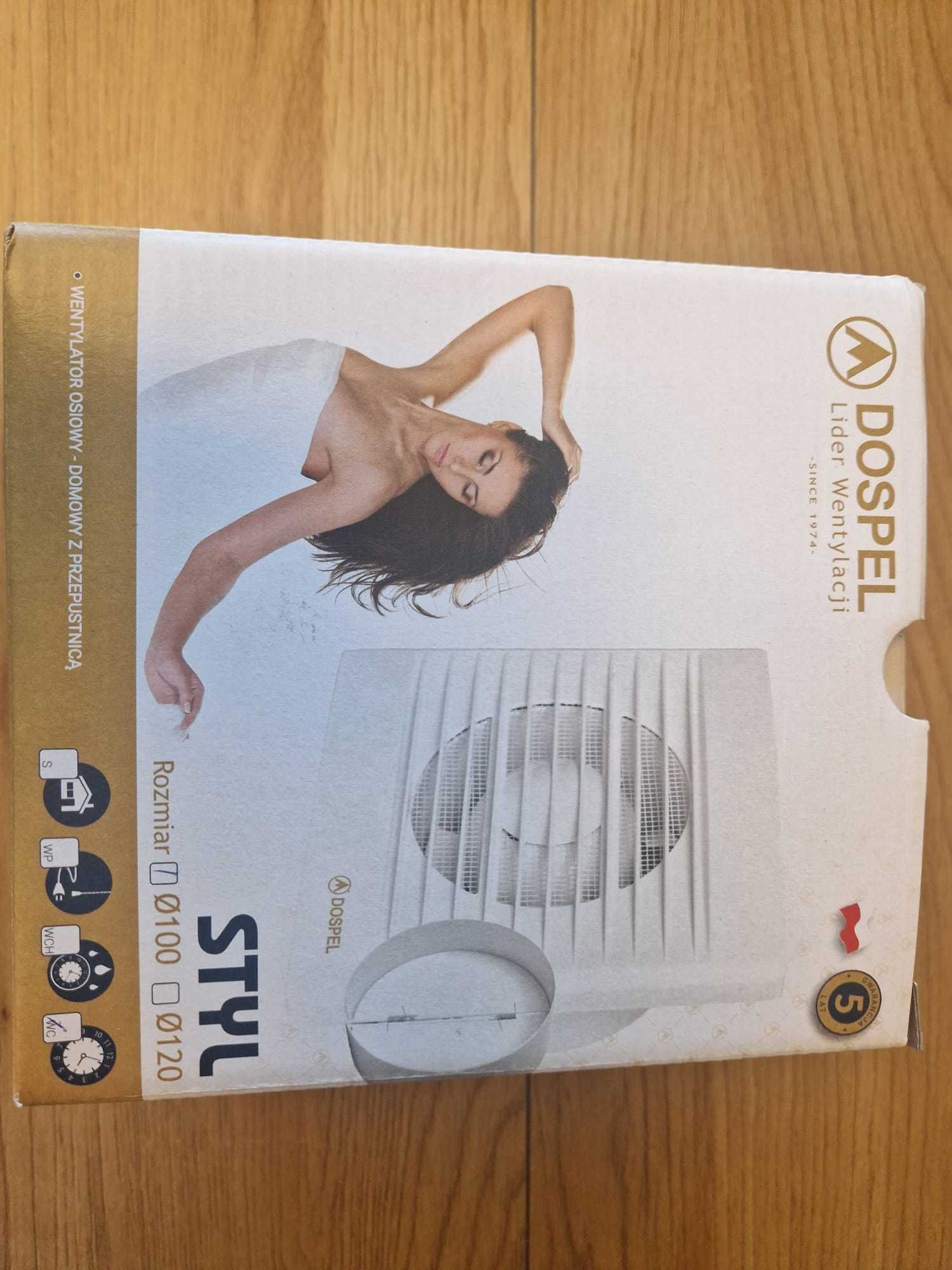 2 sztuki wentylatorów osiowych DOSPEL STYL 100 WC P – NOWE