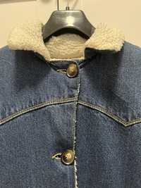 Kurtka jeansowa z futerkiem Zara r.140