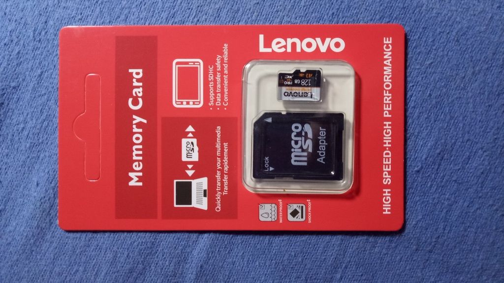 Карты памяти  Extreme и Lenovo 128 Gb pro plus micro sd memory card