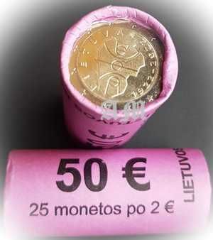 LITUÂNIA - 2€ Rolo de moedas 100 anos de Basquete