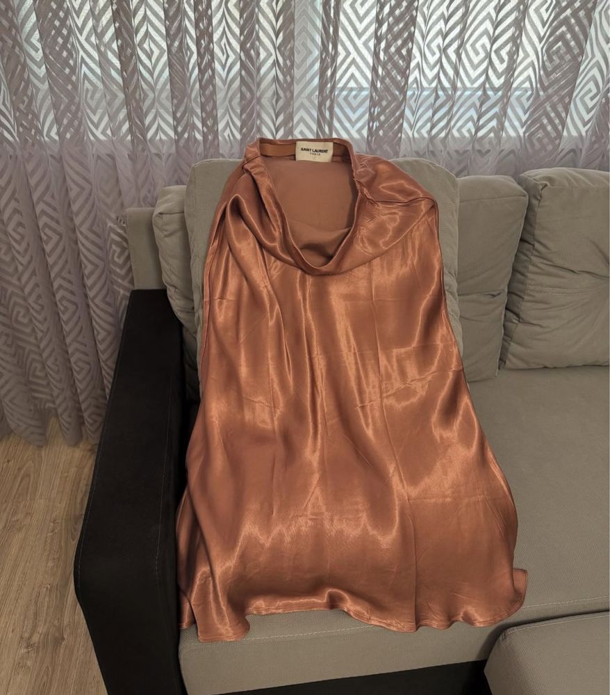 Юбка SAINT LAURENT макси длиная шелк