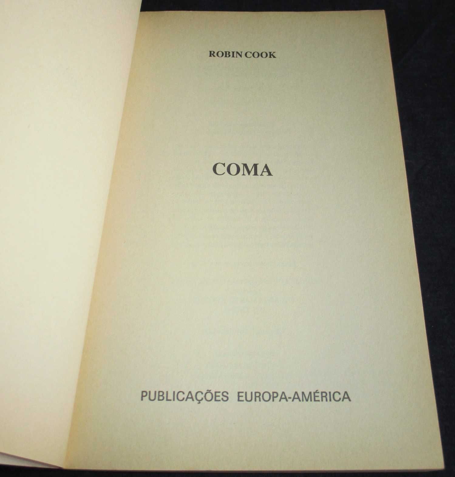 Livro Coma Robin Cook