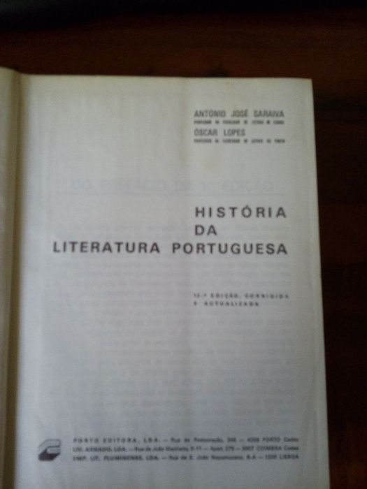 Historia da Literatura Portuguesa - António José Saraiva, Óscar Lopes