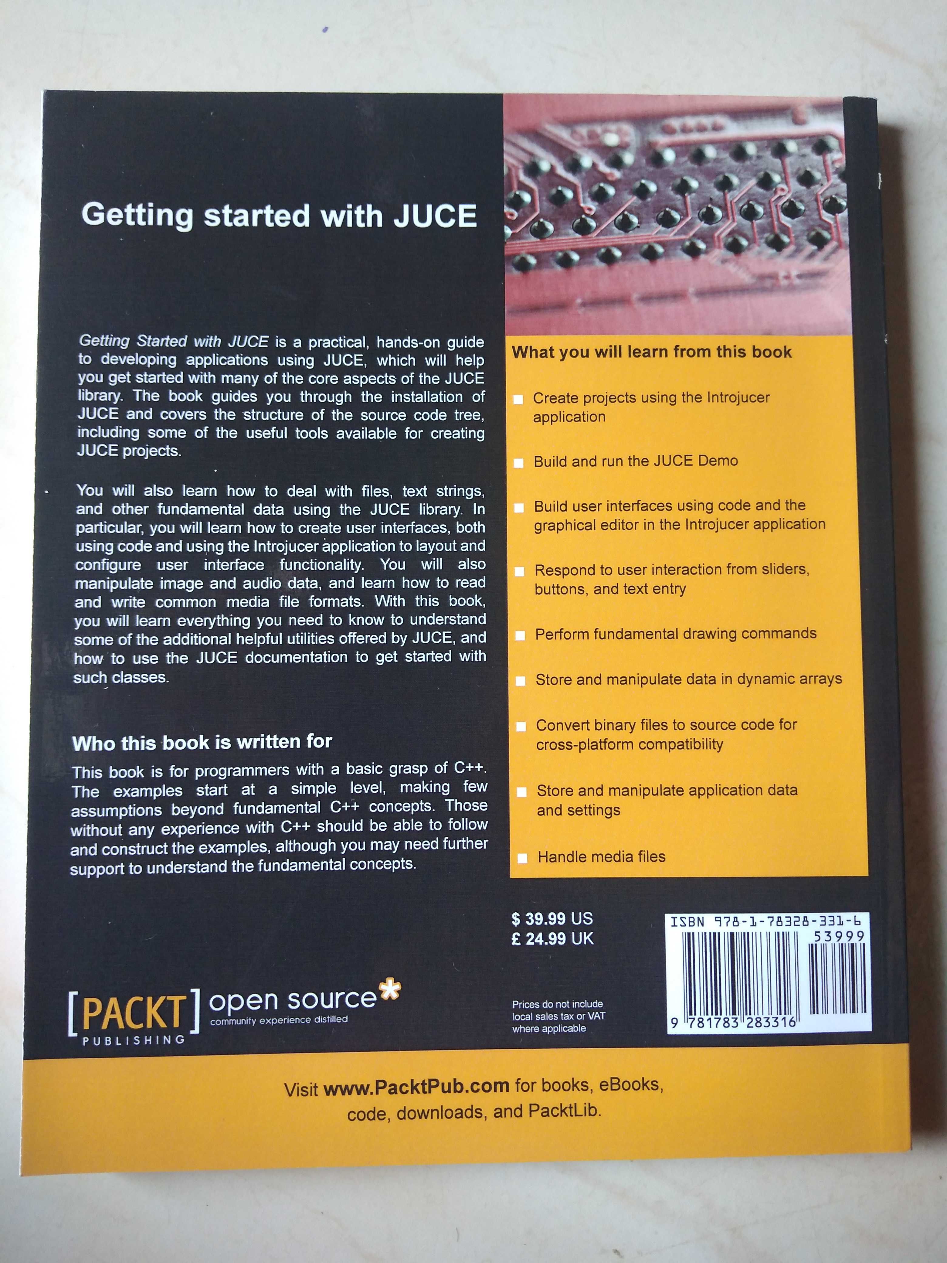 Livro Getting started with Juce