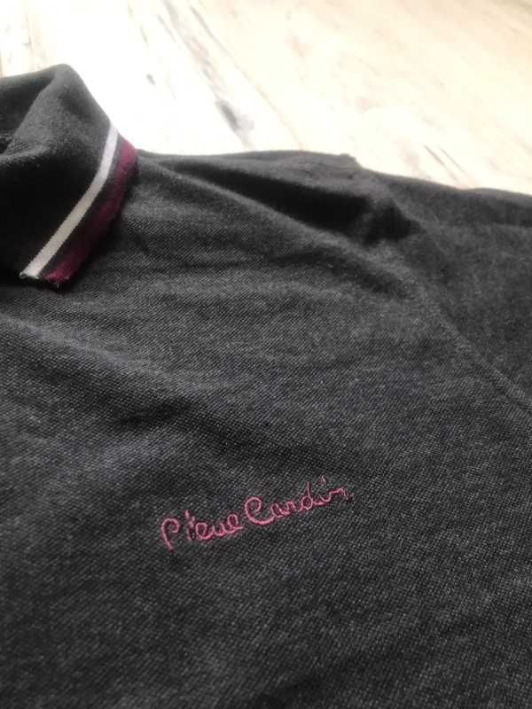 Pierre Cardin Paris koszulka tshirt polo polówka elegancka czarna