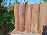 Palisady  połówki  drewniane impregnowane