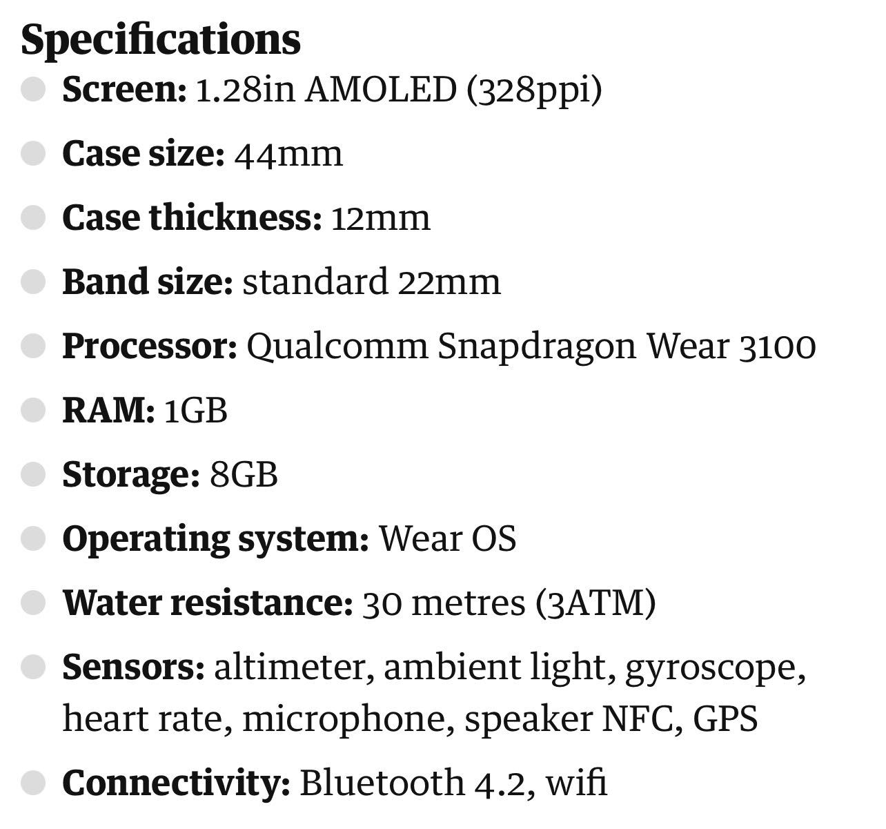 Smartwatch Fossil Sra. Gen 5