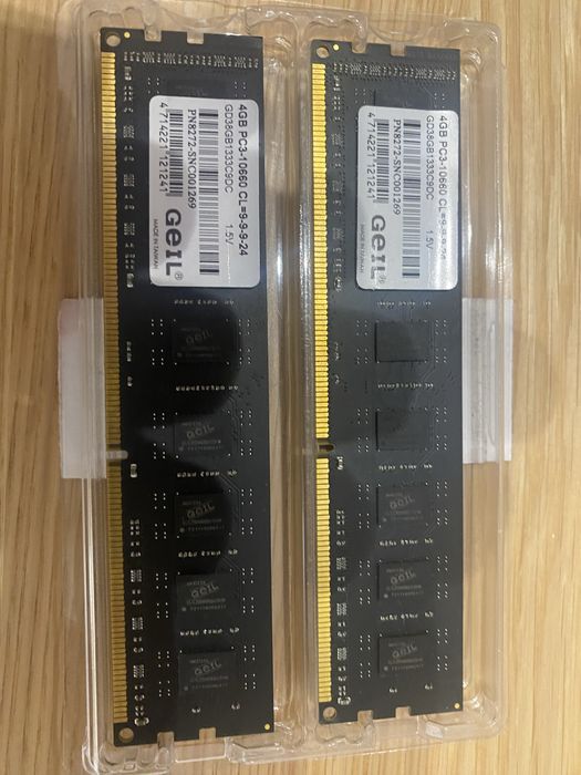 RAM GeIL 2x4GB DDR3 1333MHz CL9 (PC3-10660)