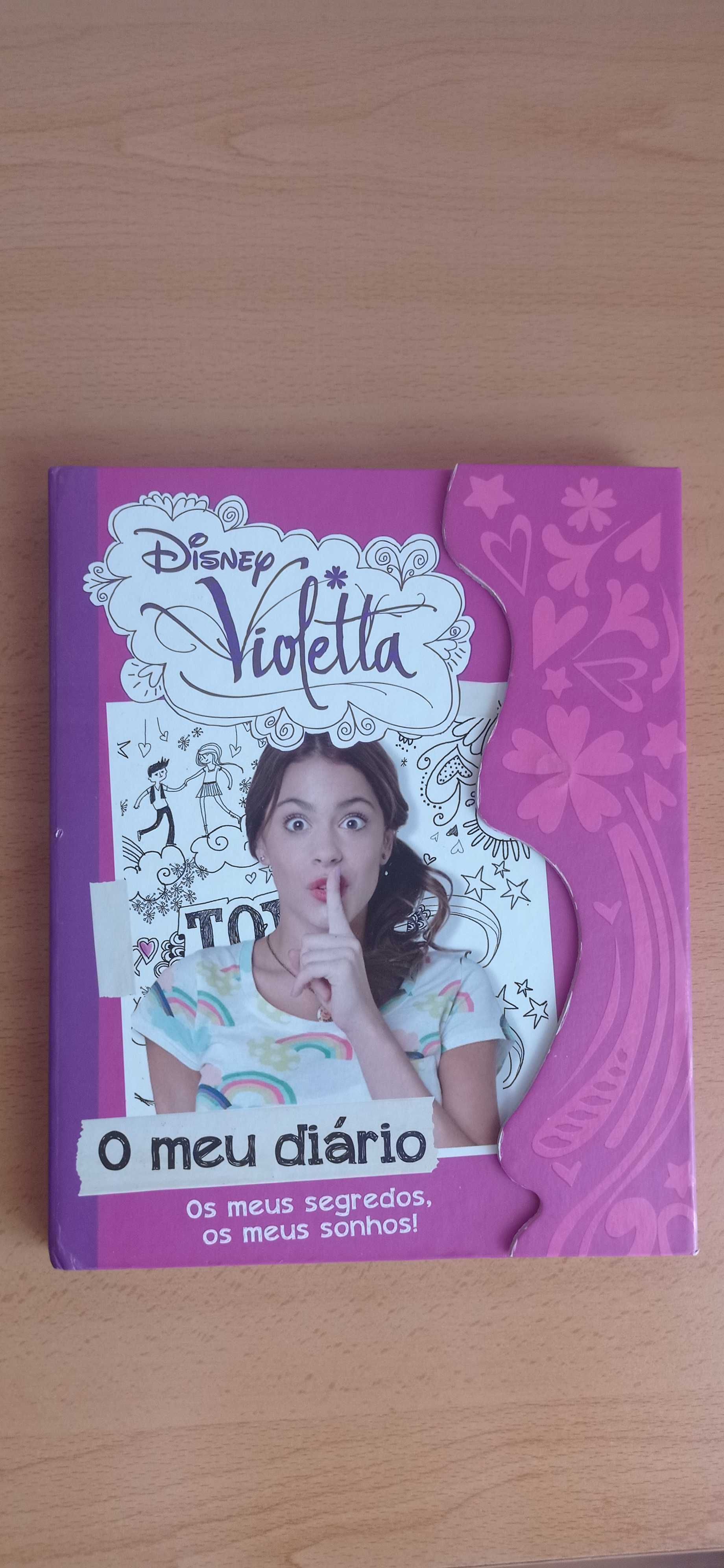 Livro Violetta, o meu diário com capa rigida e íman Disney