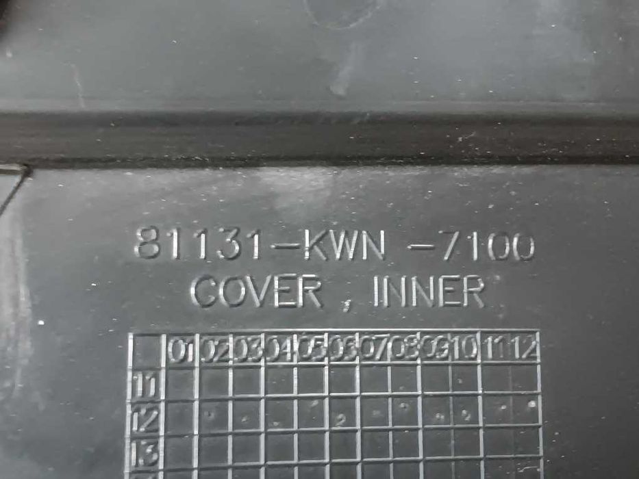 Carenagem das pernas interior Honda PCX125 versão 2010 a 2014