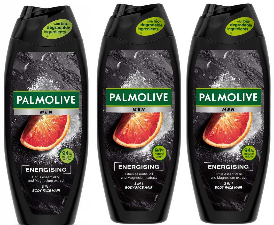 Zestaw 3XPALMOLIVE Men Energising Żel pod prysznic dla mężczyzn x500ml