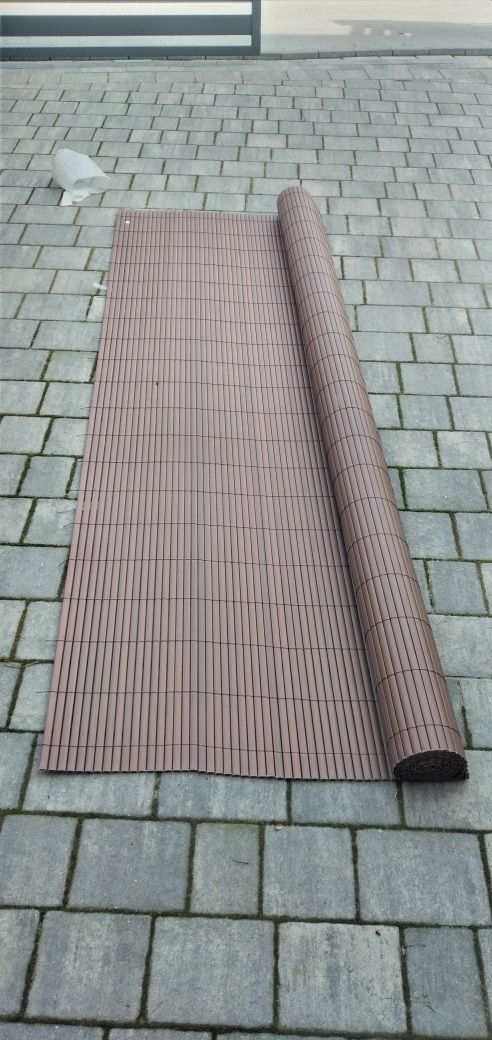 Dwustronna mata osłona PCV na taras, balkon, płot bambusowa 200cmx300c