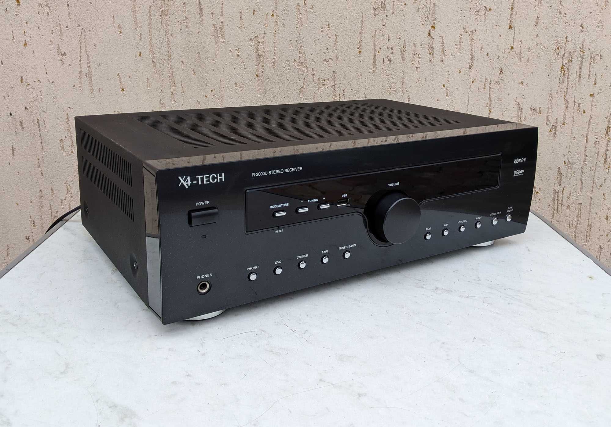 Ресивер X4-Tech R-2000U (2 × 50 Вт / 8 Ом / USB / MP3 / FM-приймач)